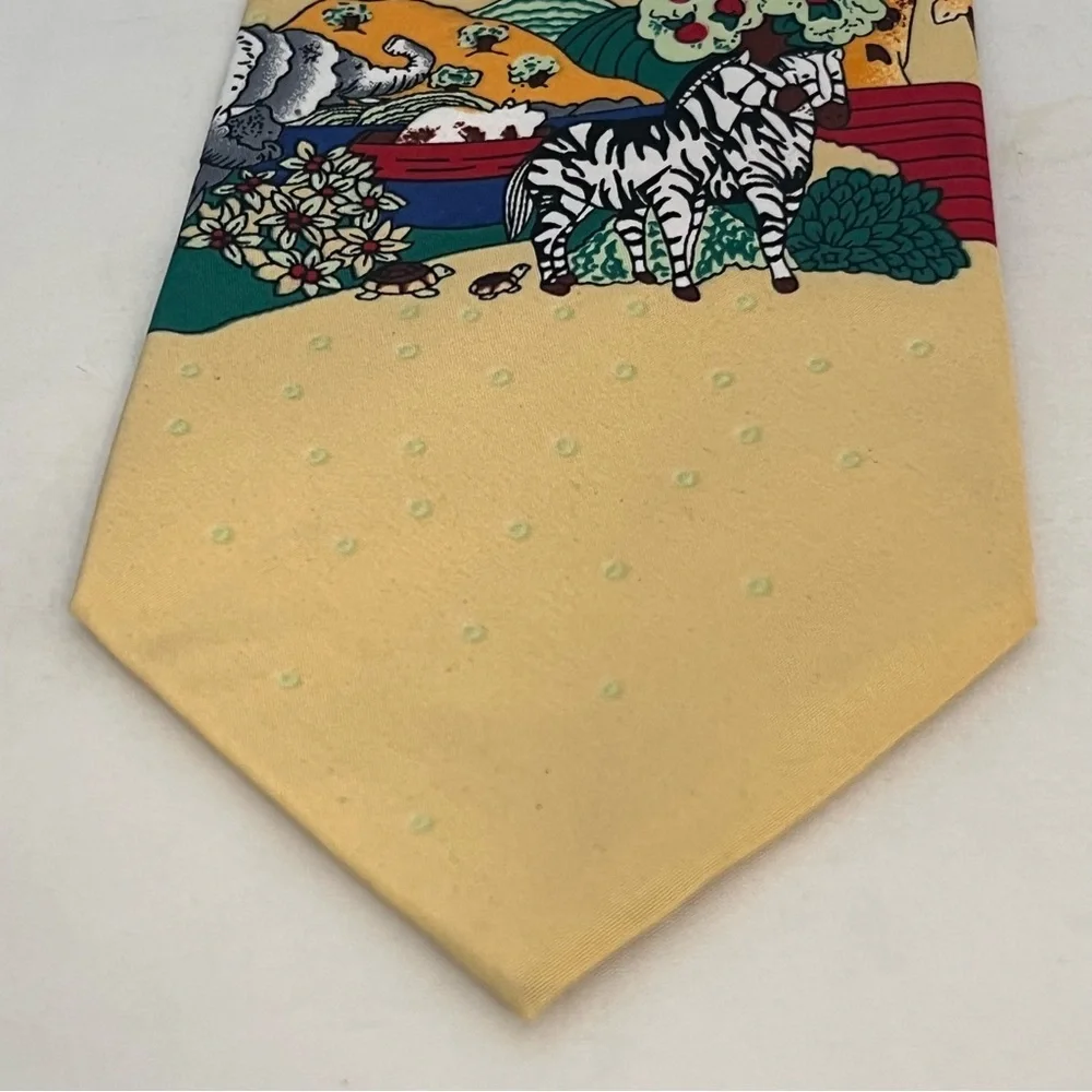 Parquet Noah's Ark Religious Themed Graphic Polyester Tie
